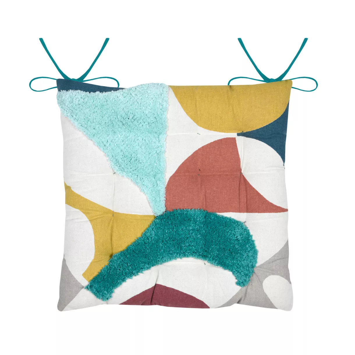 GALETTE DE CHAISE BLOKKEN MULTICOLORE 38X38