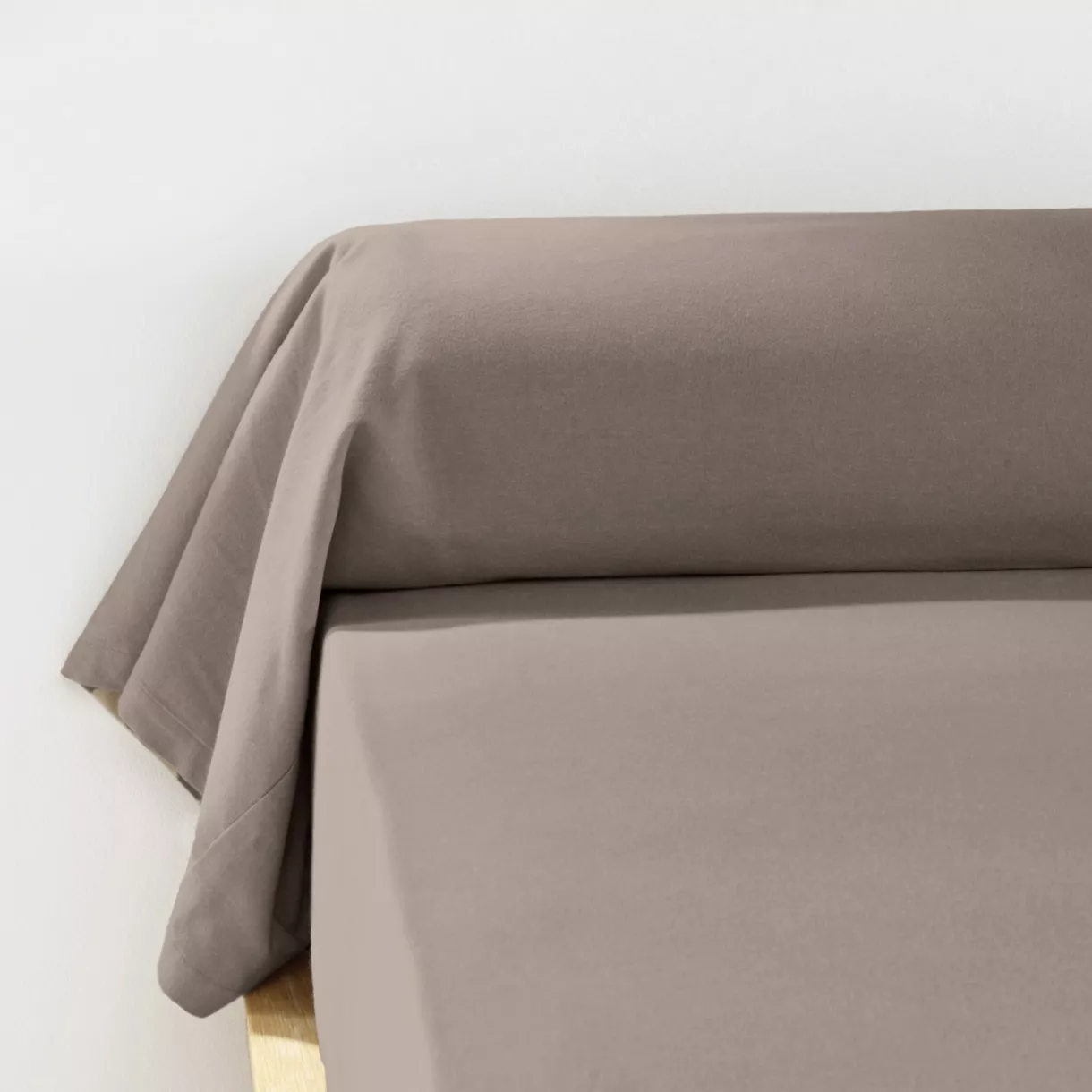 marque eminza - Taie de traversin ¯ diamètre environ 27 x longueur 185 cm Flanelle unie NINA Unie Ficelle