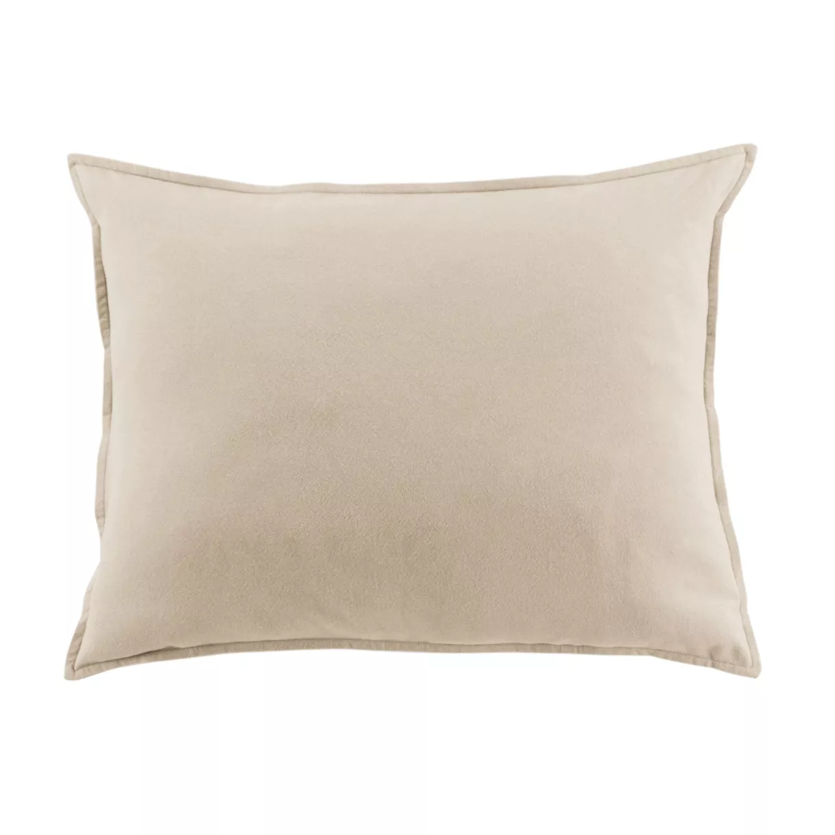Taie d'oreiller rectangulaire flanelle de coton (50 x 80 cm) Nina Beige