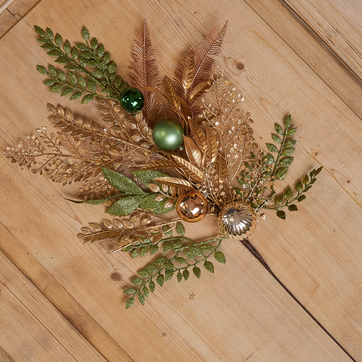 Ramo di foglie (H75 cm) Majesty Verde e dorato