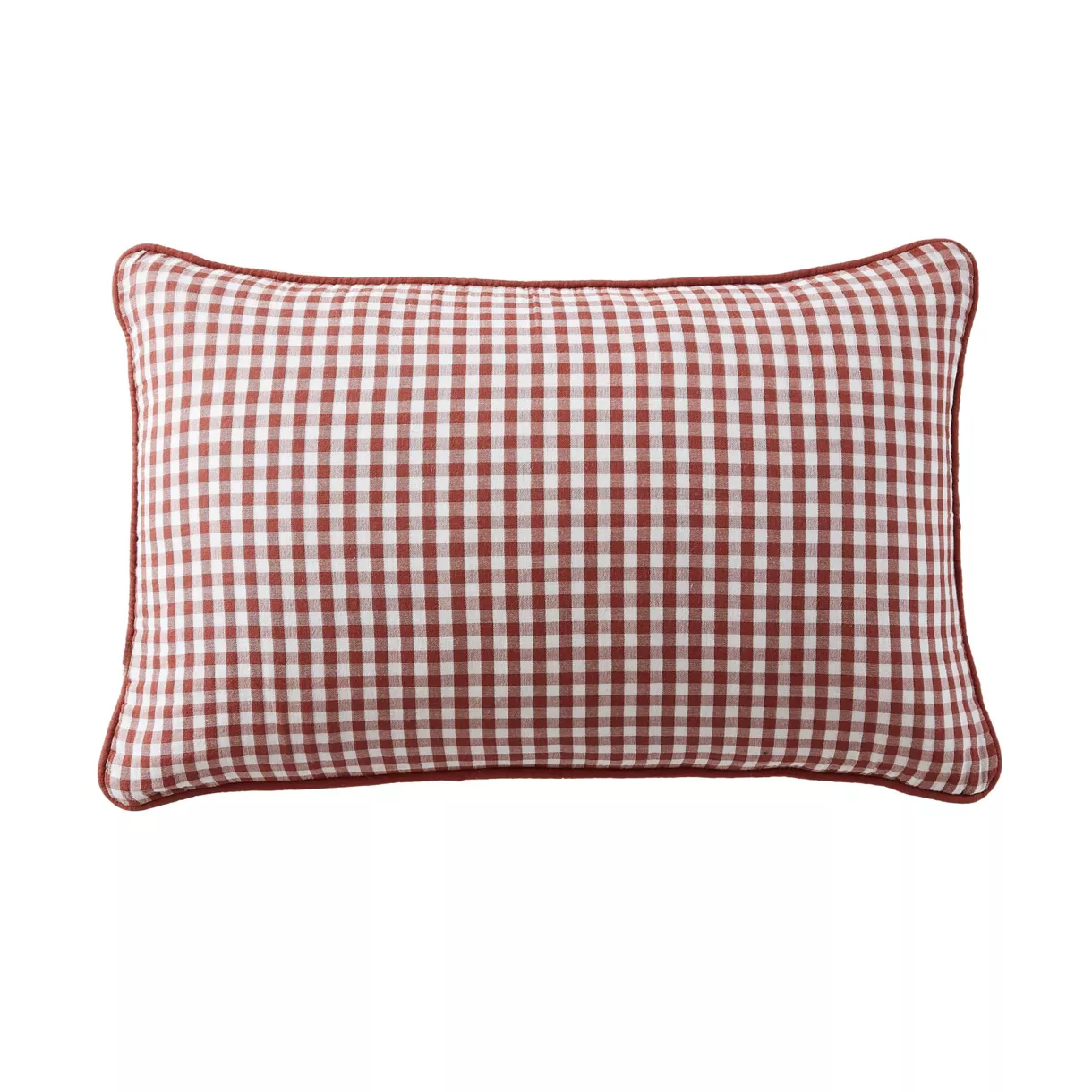 Coussin rectangulaire gaze de coton (40 x 60 cm) Vickie Terracotta