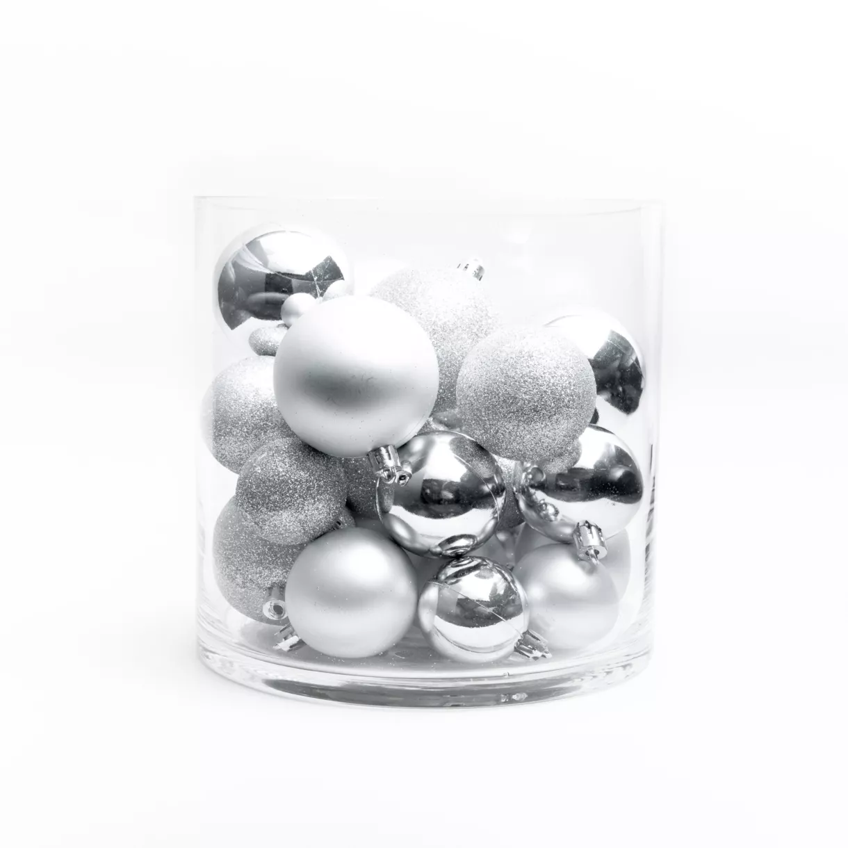 Lot de 30 boules de Noël assorties New Alpine Argent 1