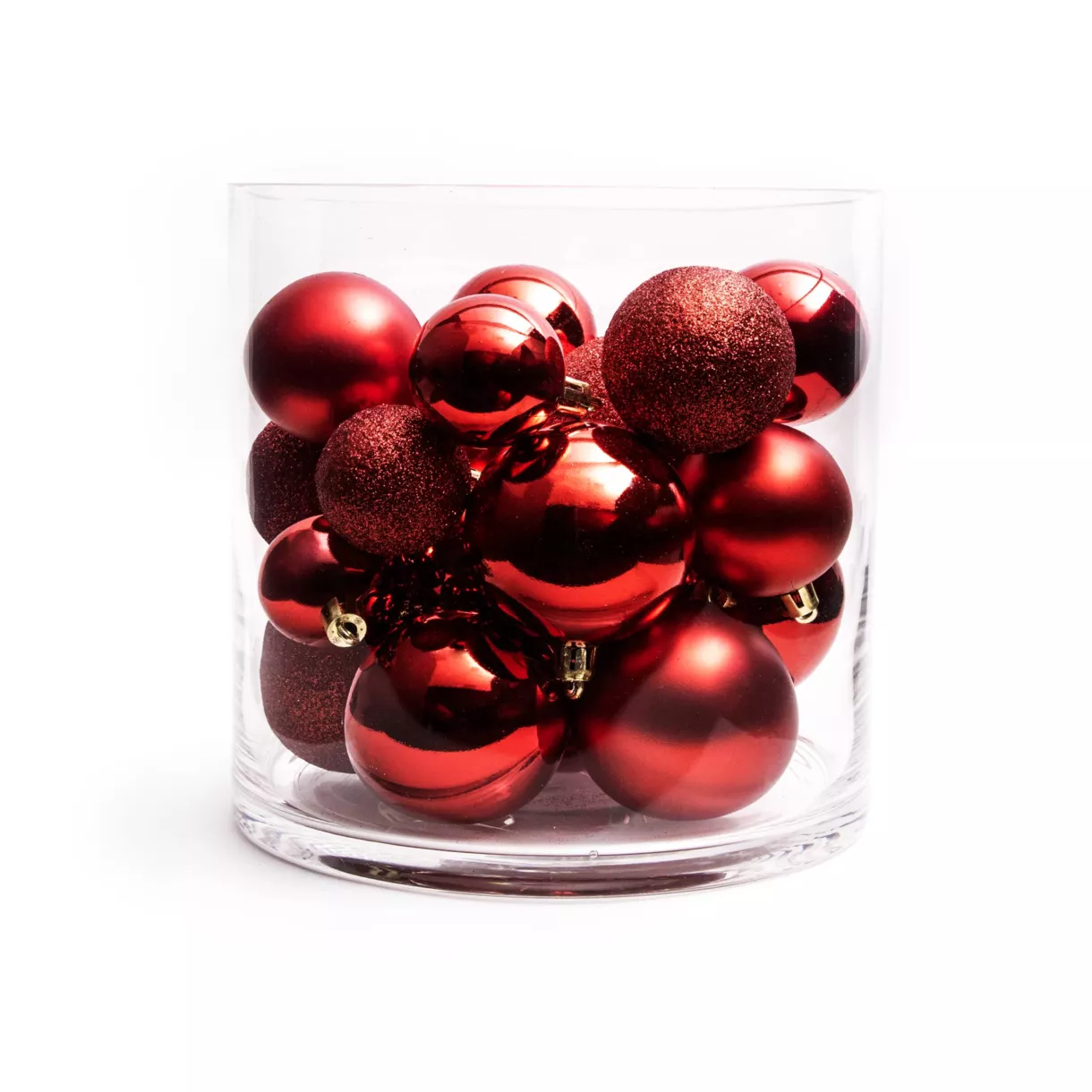 Lot de 30 boules de Noël assorties New Alpine Rouge 1