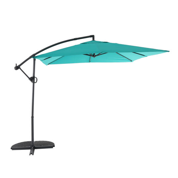 Parasol de brazo lateral cuadrado Janeiro (2,5 x 2,5 m) - Esmeralda 2