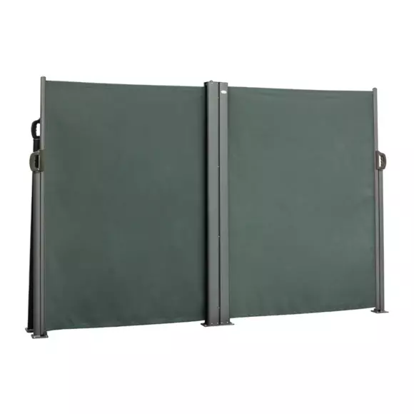 Paravent rétractable double Capao - Gris graphite