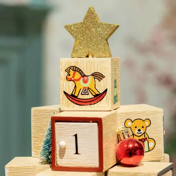 Adventskalender om te decoreren Dennenboom 2