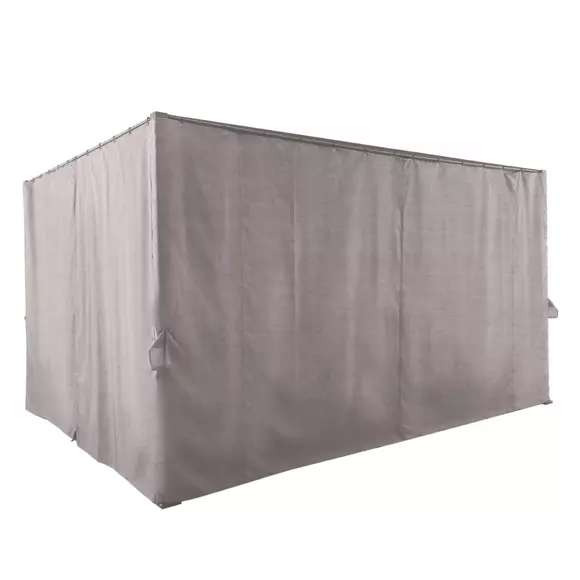 Lot de 4 rideaux de tonnelle Palmeira (3 x 4 m) - Noisette 2