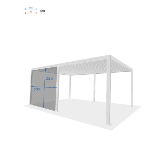 Store pour pergola Evora GM (6 x 3,6 m) - Bianco/Grigio 3