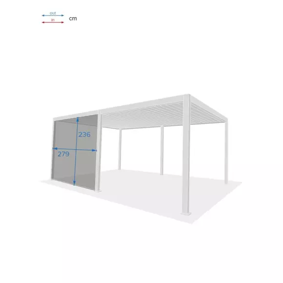Toldo Pérgola Evora GM (6 x 3,6 m) - Blanco/Gris 3