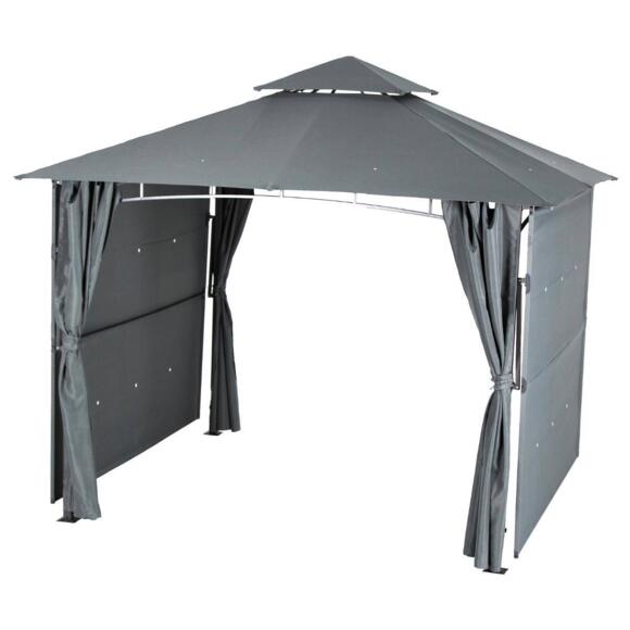 4er Set Seitenteile & 2er Set Vordächer für Pavillon Amalya (3 x 3 m) - Schiefergrau 3