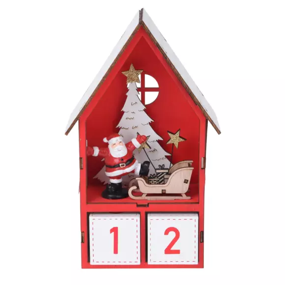 Adventskalender verlicht Huis Rood