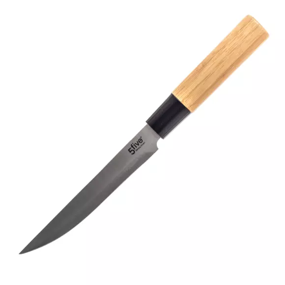 Bloque de 5 cuchillos bambú Beige 7