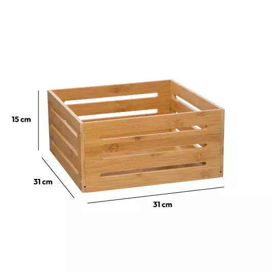 Panier de rangement moyen modèle Siao Marron naturel 3