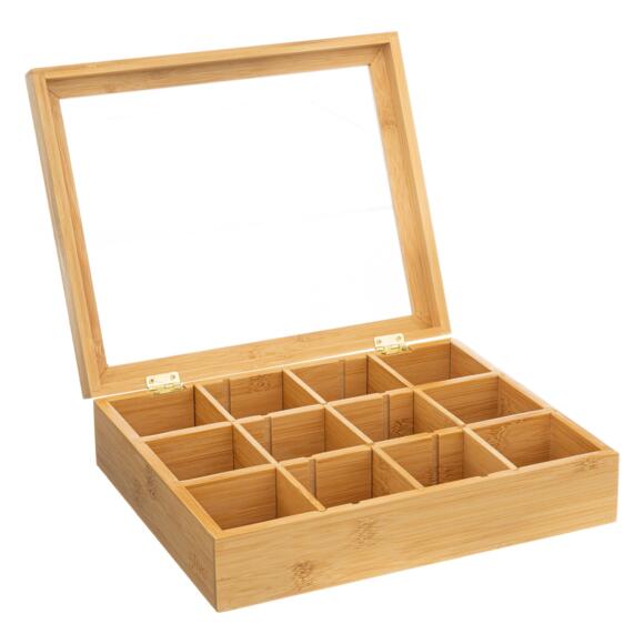 Caja con 12 compartimentos desmontables Bambú 2