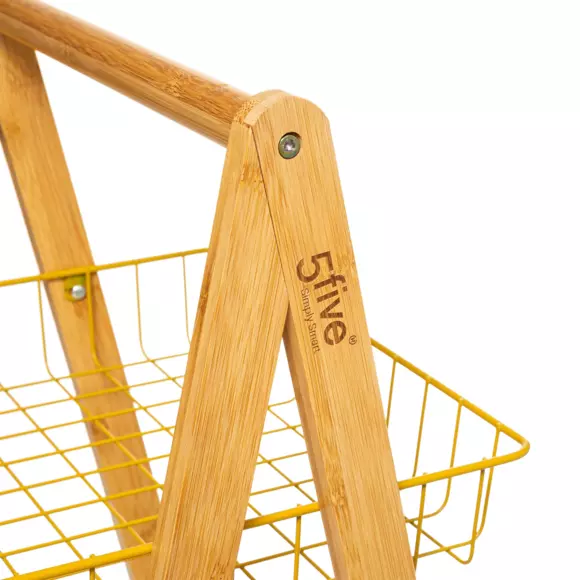 Carrito de cocina 3 niveles Modern Amarillo mostaza 2