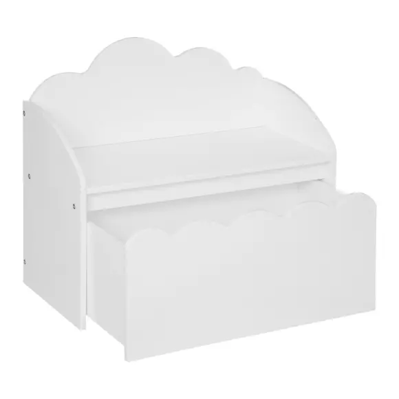 Banc et coffre à jouets enfant Nuage Blanc 2