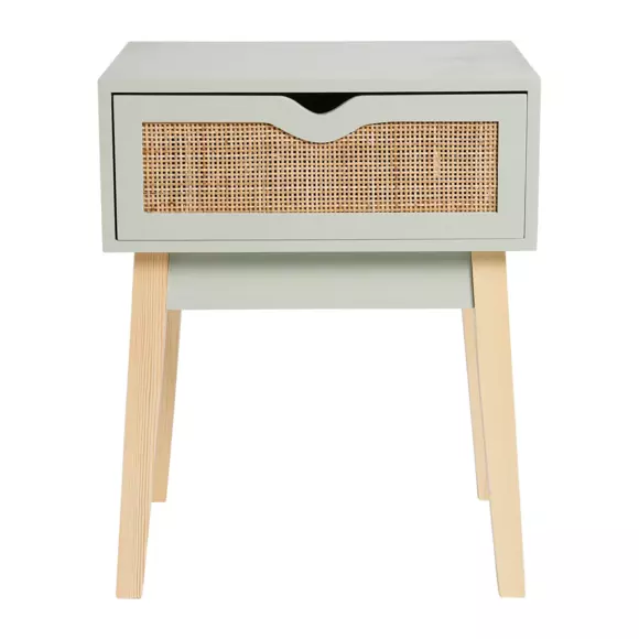 Table de chevet enfant cannage César Vert 3
