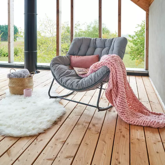 Fauteuil de jardin à bascule Paopao - Gris Graphite 3