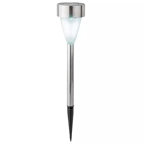 Lot de 4 bornes de jardin solaires Gemme - Blanc froid 2