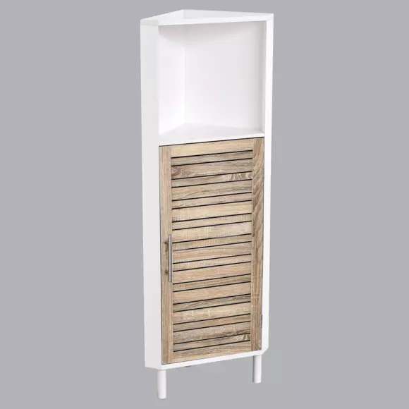 Mueble bajo esquinero Stockholm Blanco/Madera 2