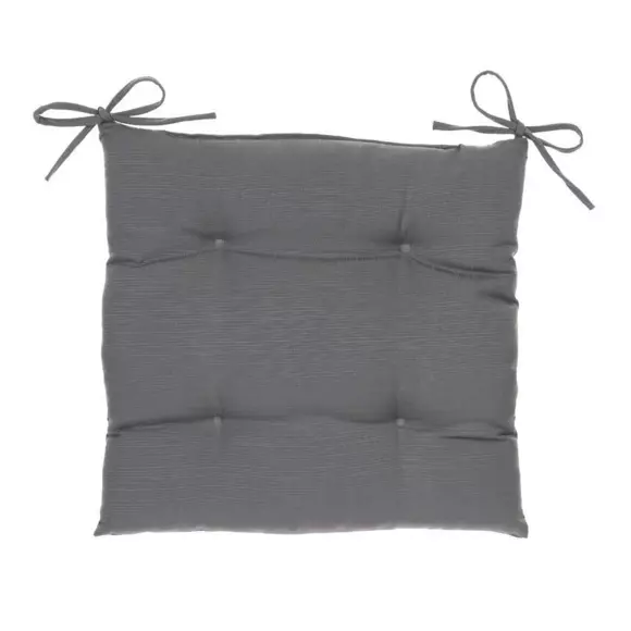 Galette de chaise matelassée (40 cm) Korai Gris ardoise 3