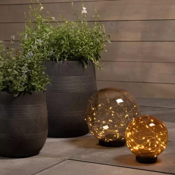 Paletto da giardino solare Crystal 30 LED Arancione 2