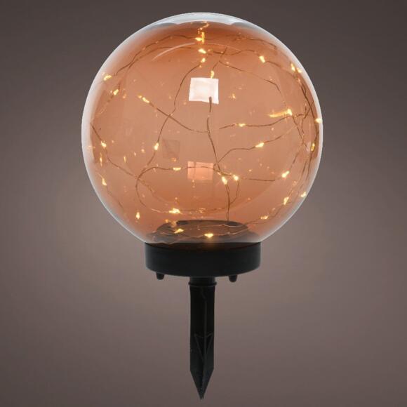 Lámpara de jardín solar Crystal 30 LED Naranja 3
