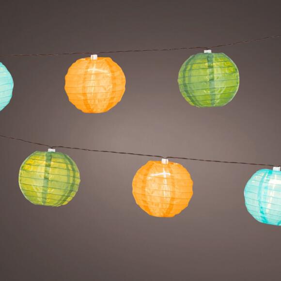 Guirlande solaire à LED Lanternes - Multicolore. 2