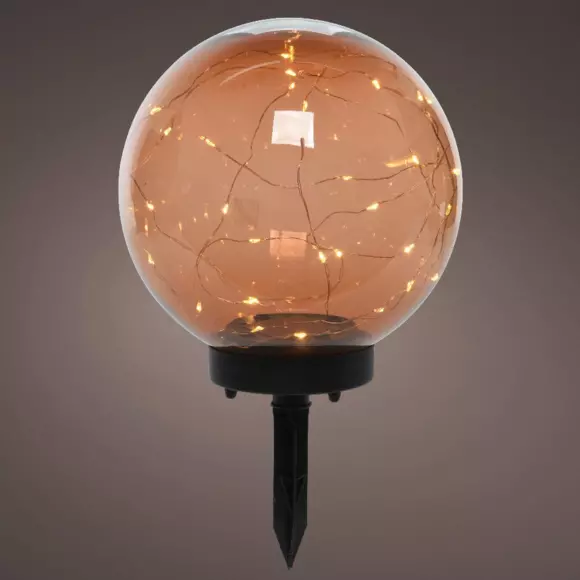 Lámpara de jardín solar Crystal 50 LED Naranja 2