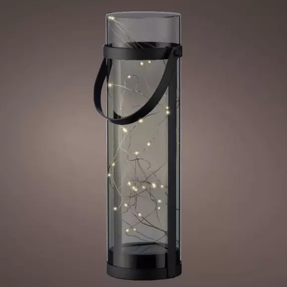 Linterna solar 40 LED Tubo - Gris ahumado 2