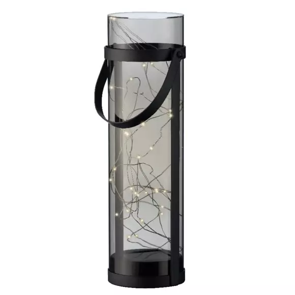 Linterna solar 40 LED Tubo - Gris ahumado 3