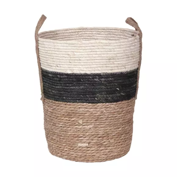 Lot de 3 paniers Corde Noir 3