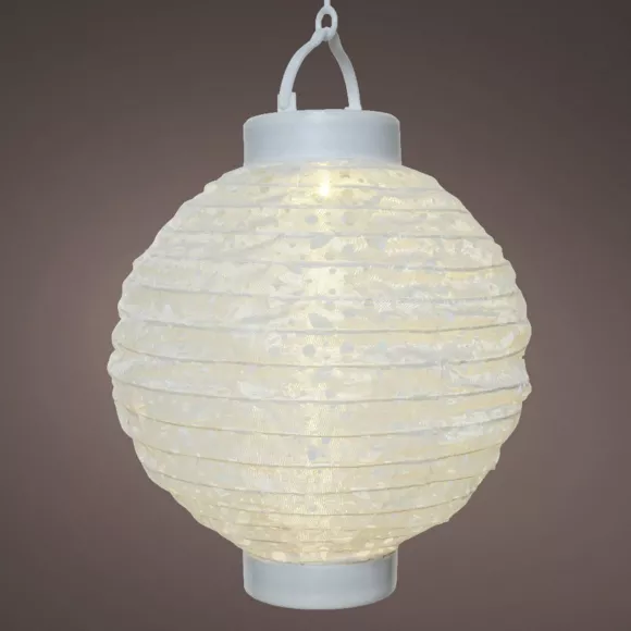 Linterna china solar LED Redonda - Blancoo calido