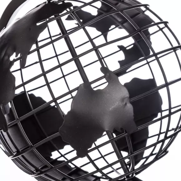 Globe Métal Vintage Noir 3