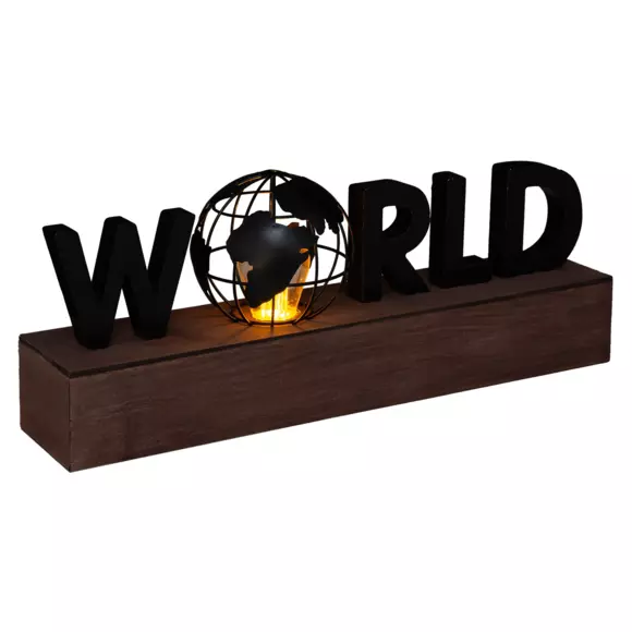 Mot lumineux World Noir 3