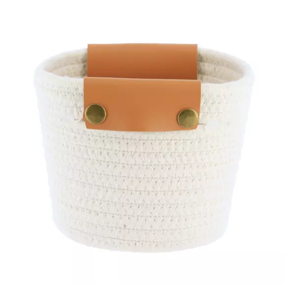 Lot de 3 paniers Simili Blanc 2