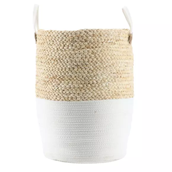 Lot de 3 paniers à linge Cocon Blanc 2