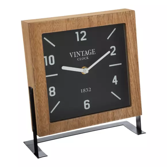 Tafelklok Silence vintage Bruin 3