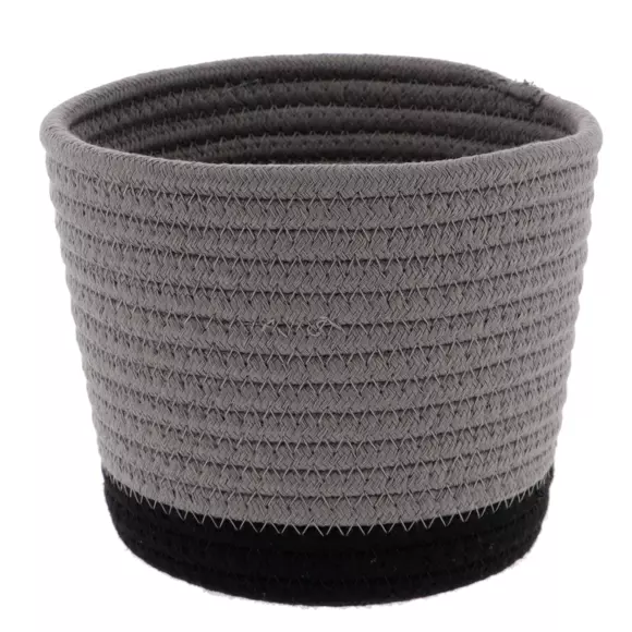 3er Set Körbe Black Line Grau/Schwarz 3