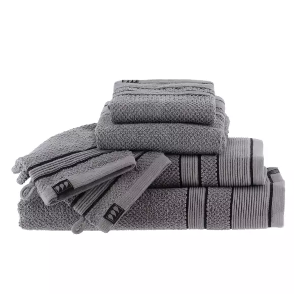 Asciugamano (30 x 50 cm) Black Line Grigio / nero 2