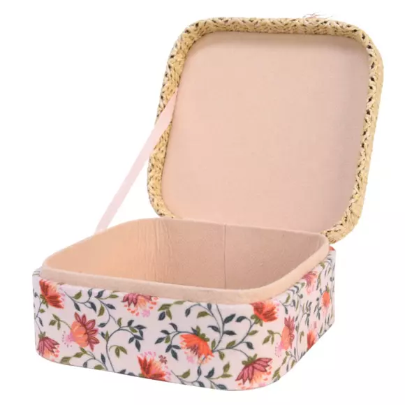 Caja de papel floreada multicolor 3
