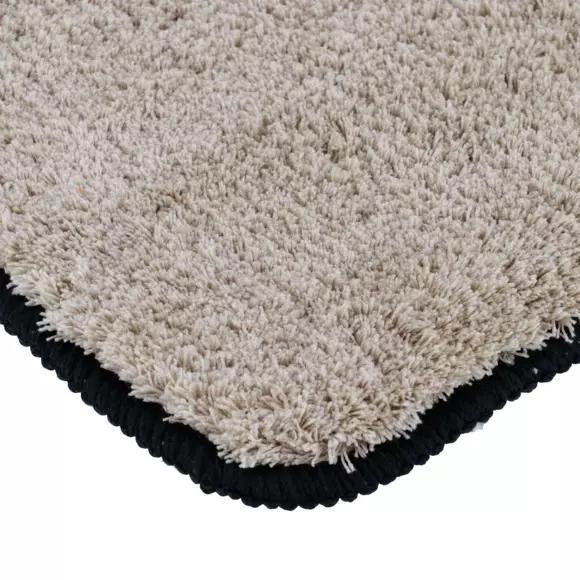 Tapis de bain antidérapant (75 cm) Black Line Gris ficelle / noir 2