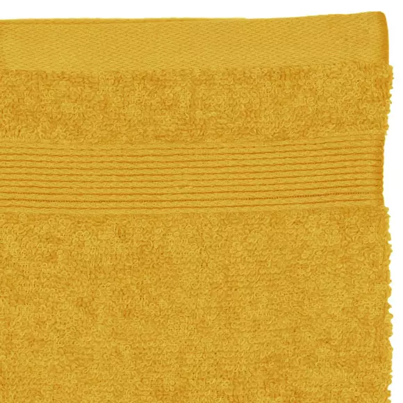 Lote de 2 guantes de baño Krista Amarillo ocre 3