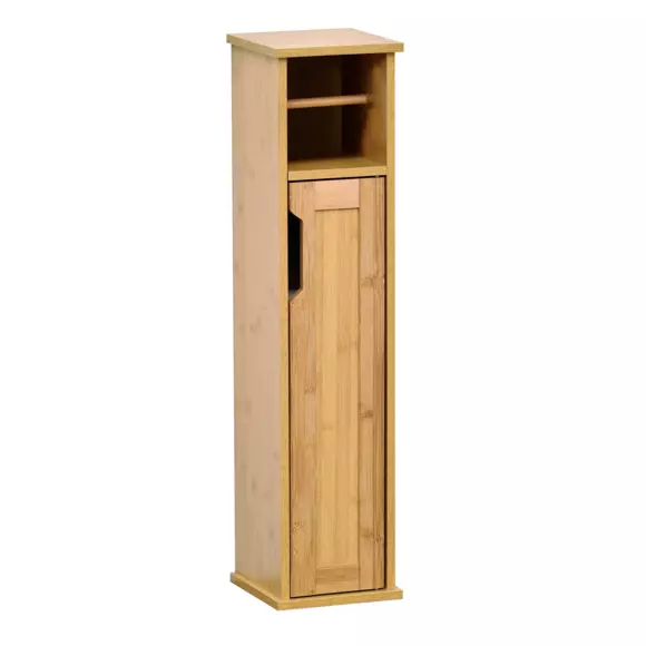 Meuble dérouleur papier toilette avec réserve Mahé Naturel 2
