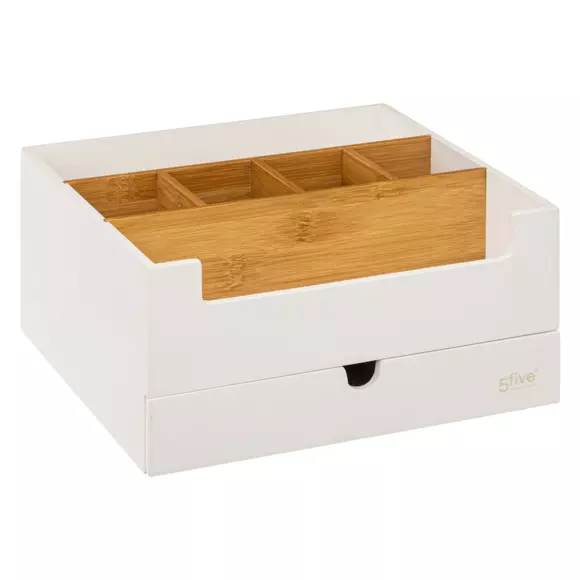 Organizador maquillaje con 1 cajón Natureo Blanco 2