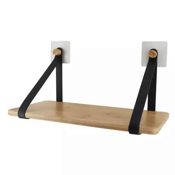 Mensola adesiva bambù Easy Chic Nero 2