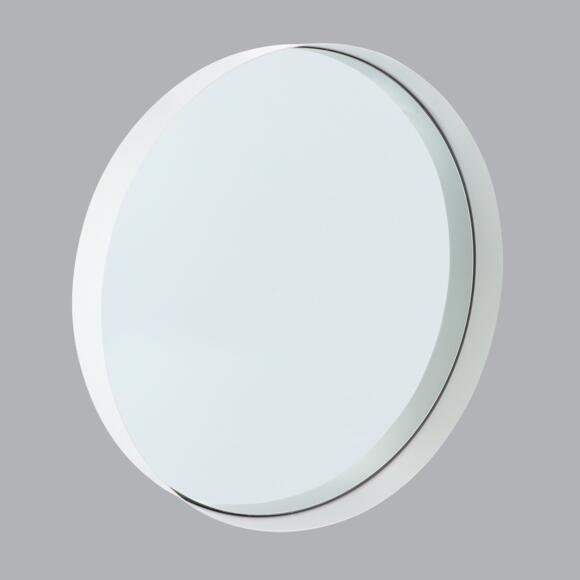 Miroir rond à Bordure (D40 cm) Blanc 2
