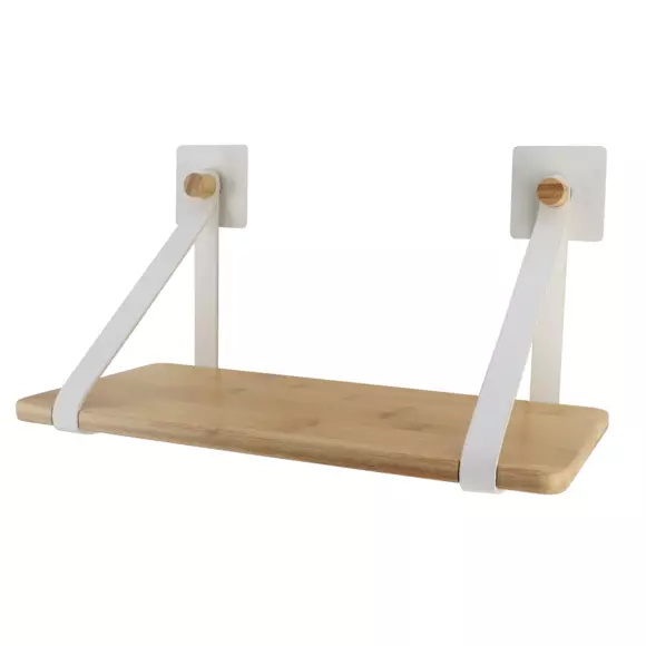 Mensola adesiva bambù Easy Chic Bianco 2