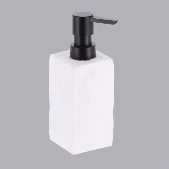 Set di accessori per il bagno effetto pietra Bianco 2