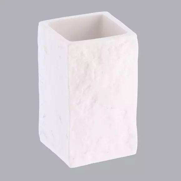Juego de accesorios de baño  Efecto piedra Blanco 3